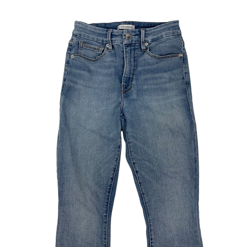 Good American Jeans Skinny 25 Blue Stretch High Rise Casual Streetwear - Picture 2 of 8